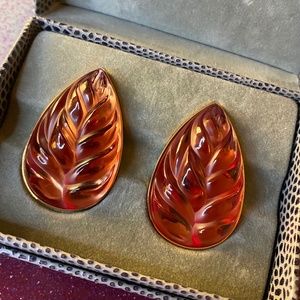 Vintage Lalique Crystal Earrings